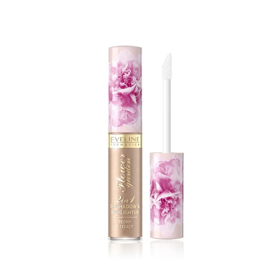 Eveline Flower Garden Liquid 2 in 1 Eyeshadow + Highlighter 02