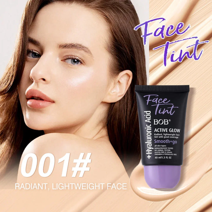 BOB Face Tint+ Hyaluronic Acid Active Glow Light Weight Face Foundation + Tint 40 ML