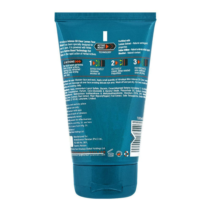 Himalaya Men Intense Oil Clear Lemon Face Wash 100 ML