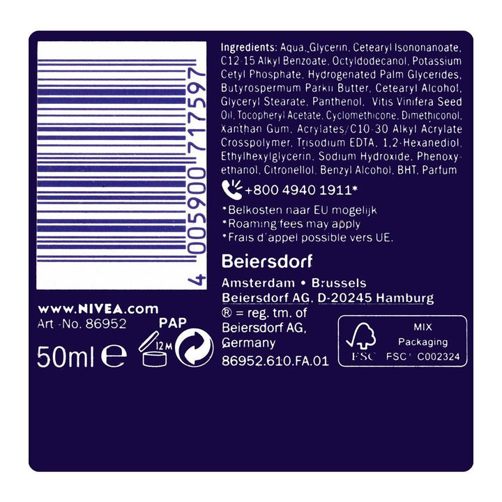 Nivea Moisturizing Hydratant Night Cream 50 ML
