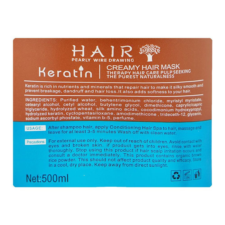 Keratin Moisturizing & Smooth Creamy Hair Mask 500 ML