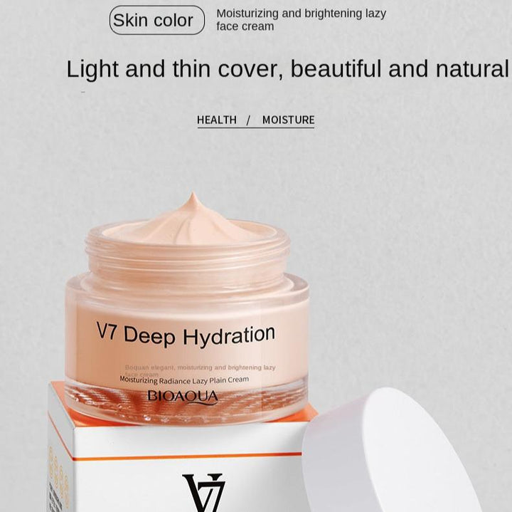 BIOAQUA V7 Lazy Cream - All-in-One Makeup Base & Moisturizer - 50g