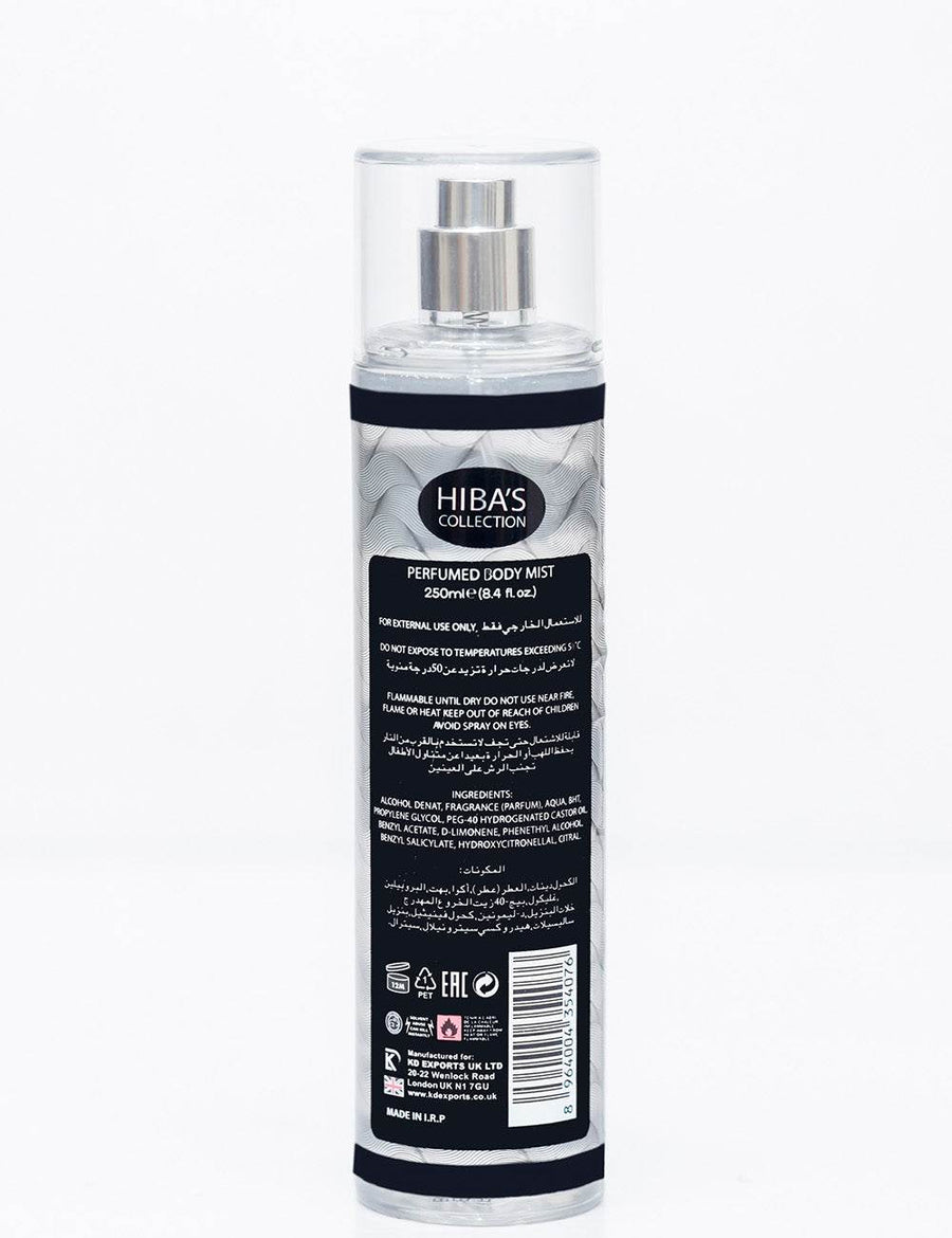 Hiba's Collection (Creedy Black Body Mist For Men) 250ml