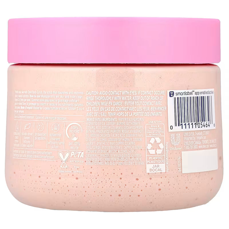 Dove Body Scrub Himalayan Salt & Rose Oil 425 GM