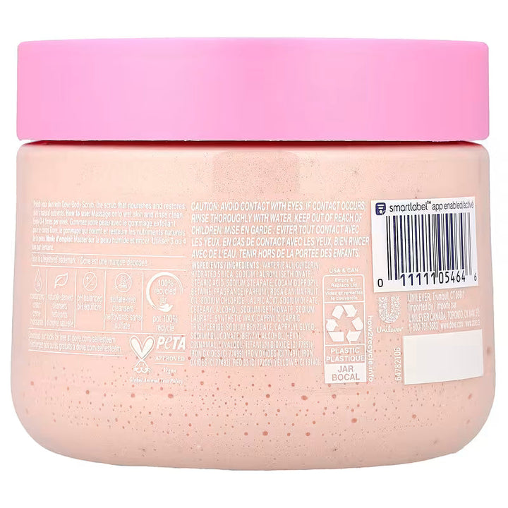 Dove Body Scrub Himalayan Salt & Rose Oil 425 GM