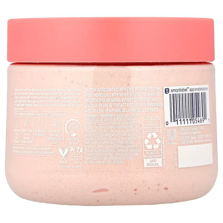Dove Body Scrub White Peach & Crushed Rice 425 GM
