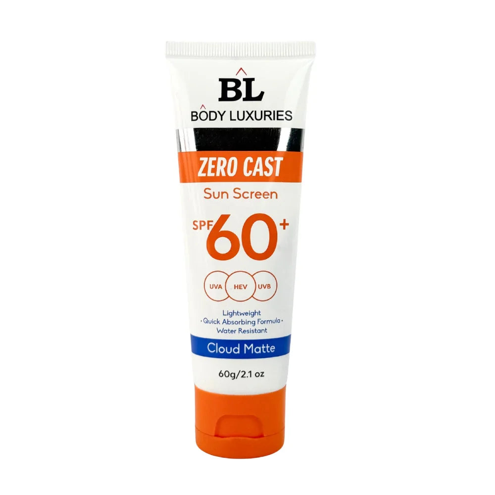 Body Luxuries Sunscreen Zero Cast Cloud Matte SPF60 60 GM
