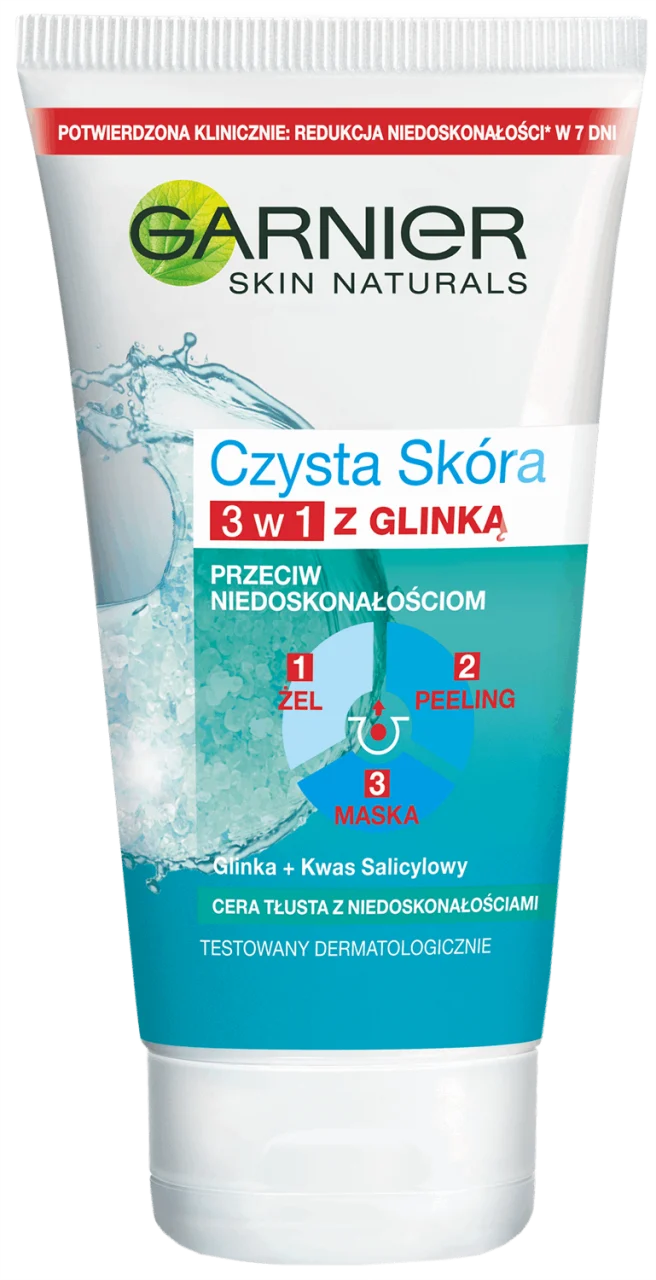 Garnier Czysta Skóra 3 In 1 Cleansing gel + Peeling + Mask 150 ML