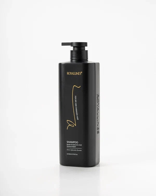 Royallines Moisture Repair Shampoo 800 ML Keratin & Hyaluronic Acid for Dry & Damaged Hair