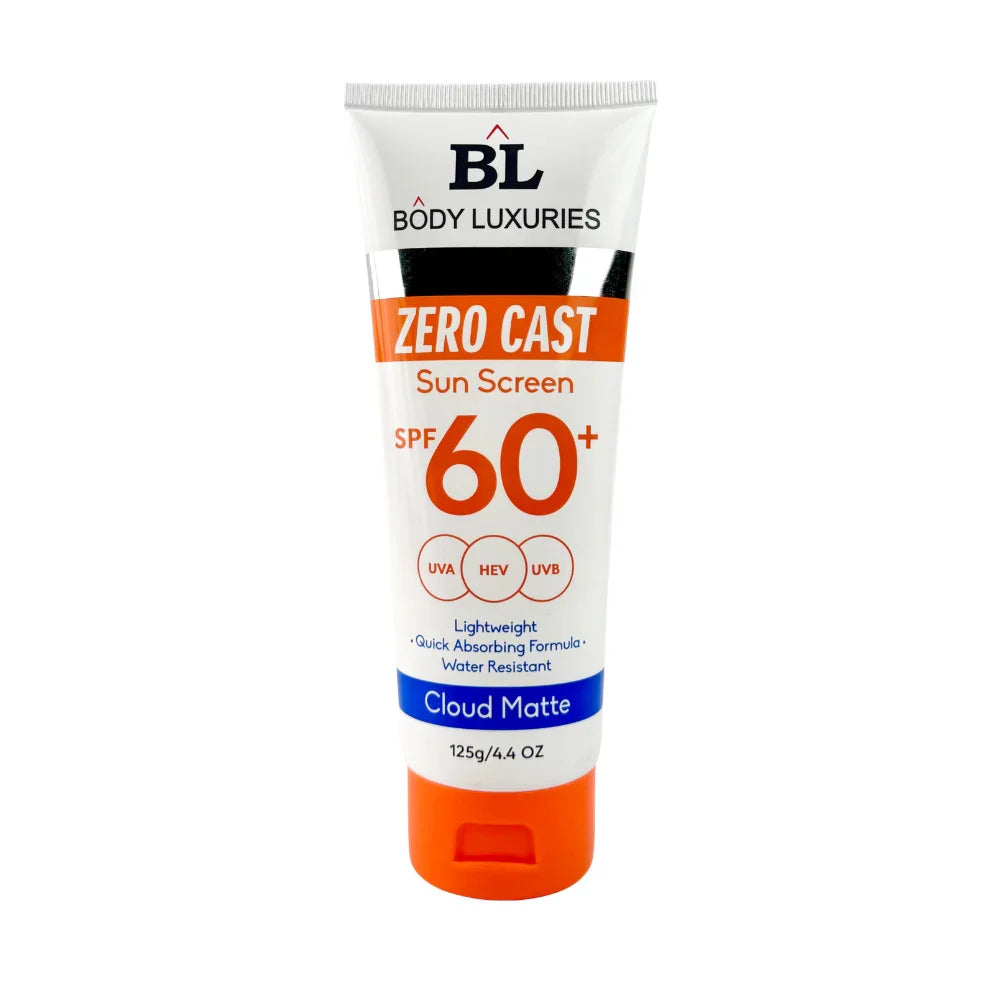Body Luxuries Sunscreen Zero Cast Cloud Matte SPF60 125 GM