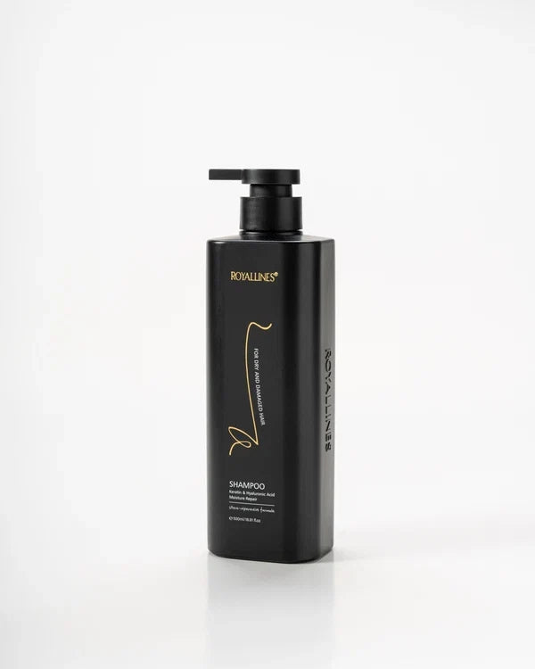 Royallines Moisture Repair Shampoo 500 ML Keratin & Hyaluronic Acid for Dry & Damaged Hair