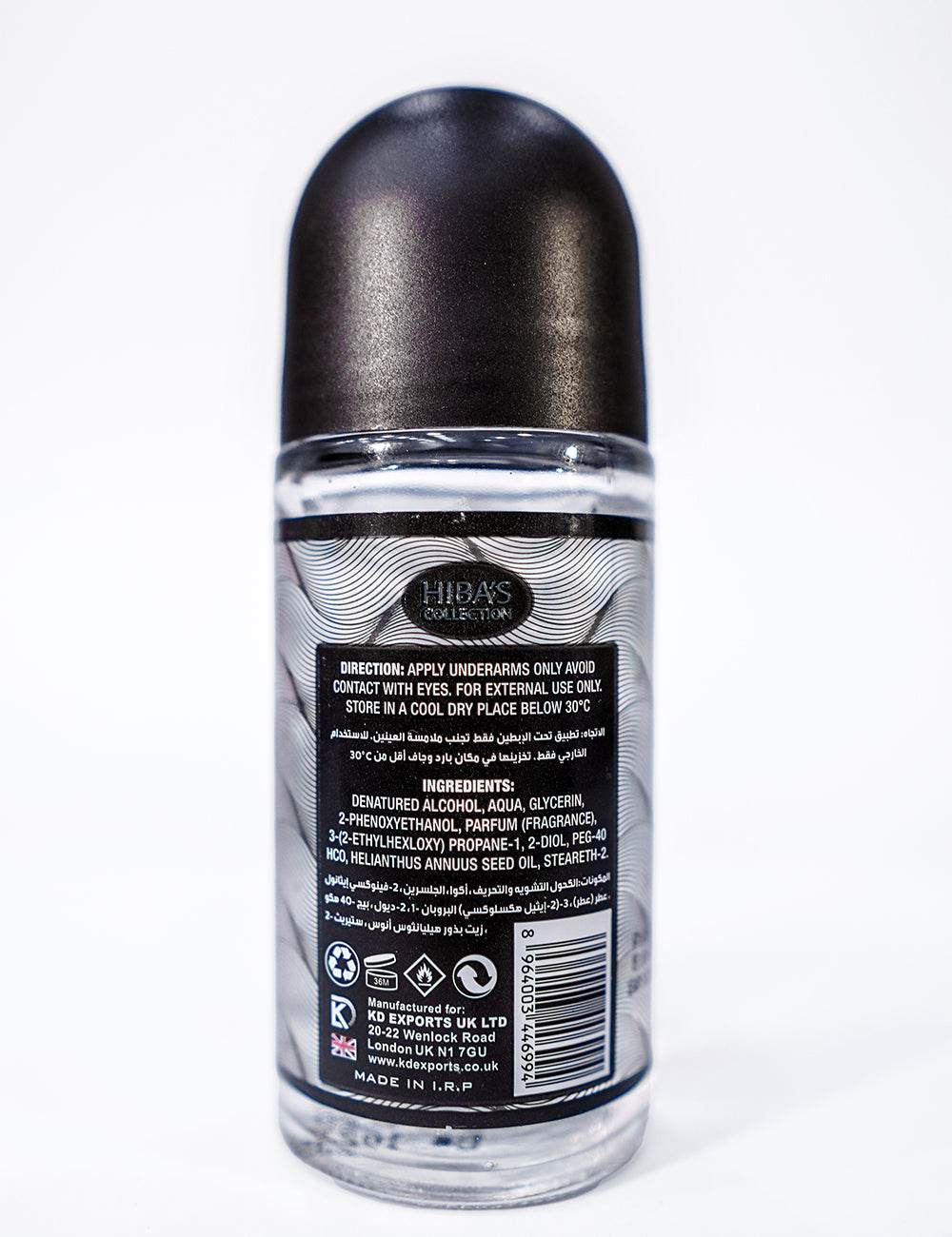 Hiba's collection (Creedy Black Roll On Deodorant For Men) 60ml