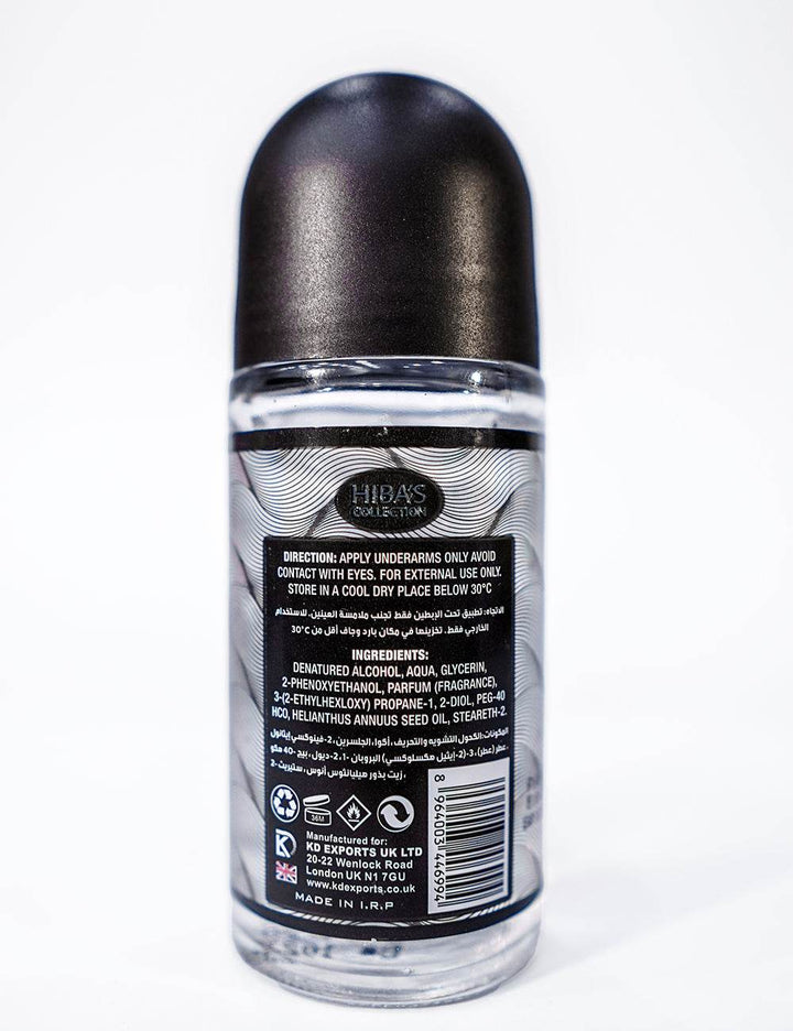 Hiba's collection (Creedy Black Roll On Deodorant For Men) 60ml