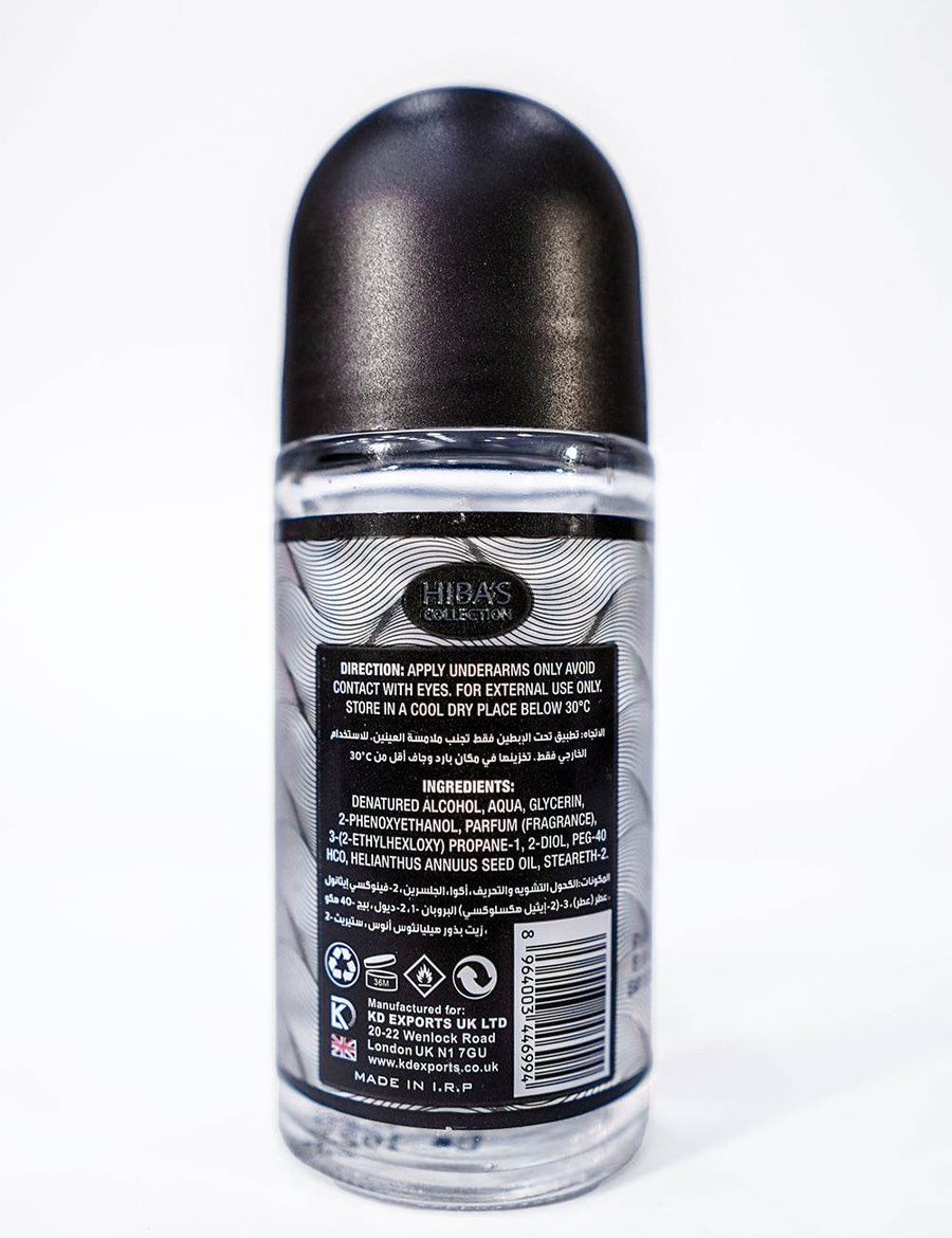 Hiba's collection (Creedy Black Roll On Deodorant For Men) 60ml