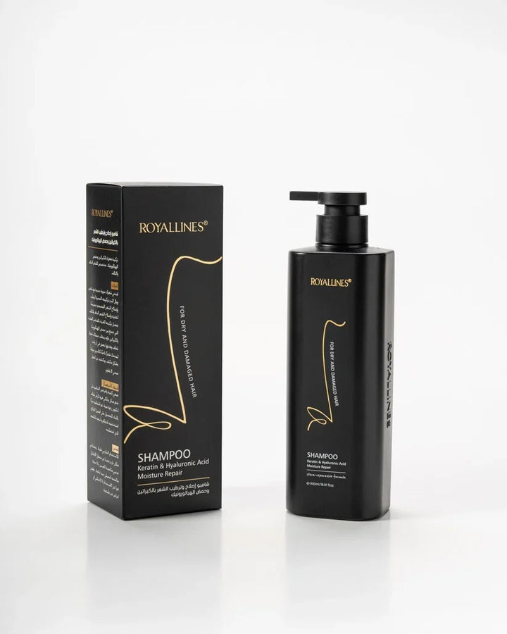 Royallines Moisture Repair Shampoo 500 ML Keratin & Hyaluronic Acid for Dry & Damaged Hair