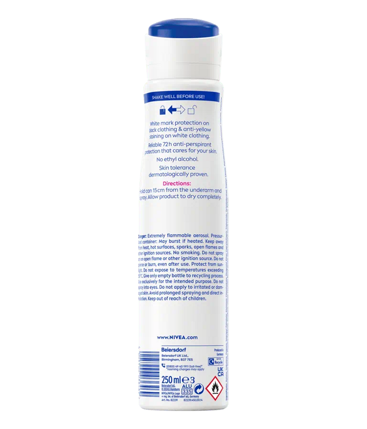 Nivea  Black & White Original 72h Anti-Perspirant Deodorant Spray 250 ML