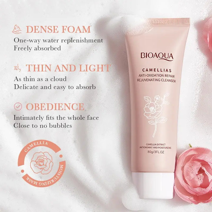 BIOAQUA Camellias Anti-Oxidation Gentle Facial Cleanser – 80g