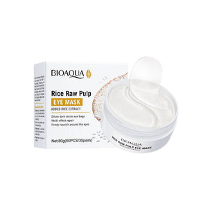 BIOAQUA Rice Raw Pulp Eye Mask - Dark Circle & Eye Bag Reduction - 60 Patches