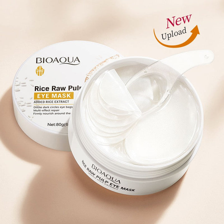 BIOAQUA Rice Raw Pulp Eye Mask - Dark Circle & Eye Bag Reduction - 60 Patches