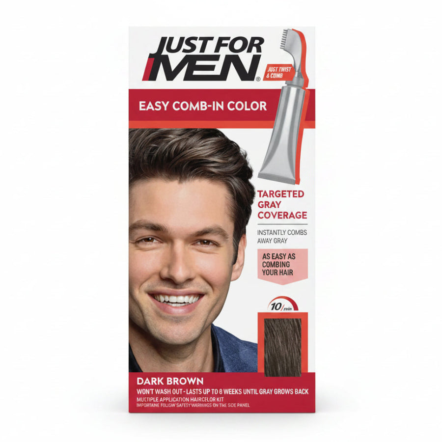 Just For Men Easy Comb-in Hair Color Dark Brown A-45