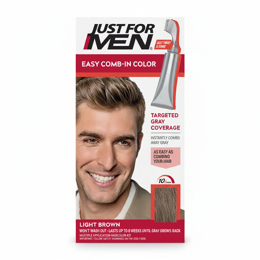 Just For Men Easy Comb-in Hair Color Light Brown A-25