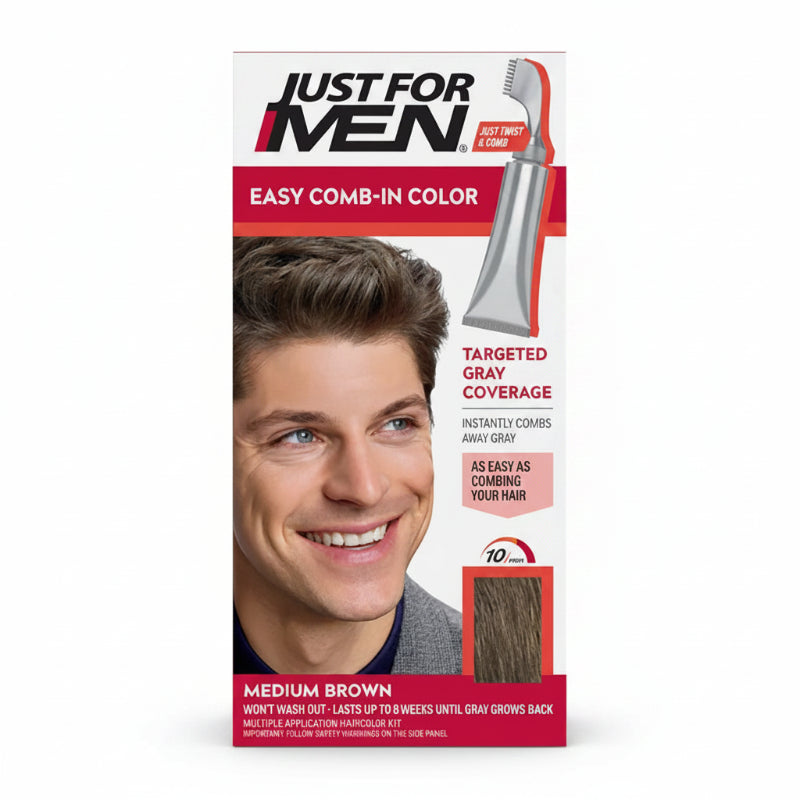 Just For Men Easy Comb-in Hair Color Medium Brown A-35