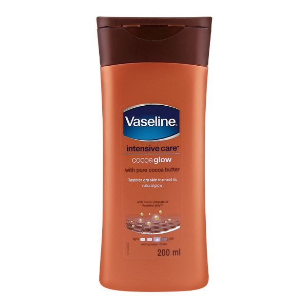Buy Vaseline Intensive Care Cocoa Glow Lotion 200 ML online in Pakistan Beautylooks