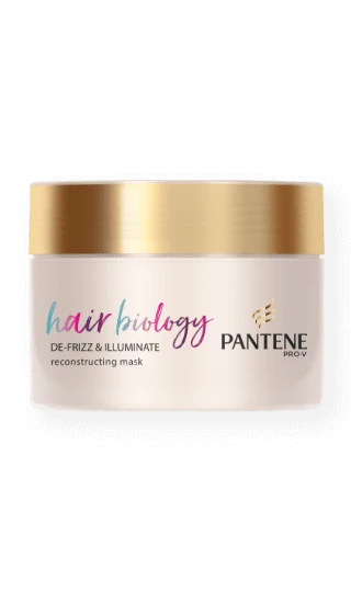 Pantene Hair Biology Mask Defrizz & Illuminate 160 ML