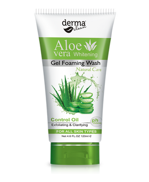 Derma Clean Aloevera Whitening Gel Foaming Face Wash 120 ML