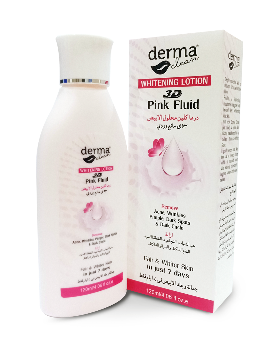 Derma Clean Whitening Lotion 3D Pink Fluid 120 ML