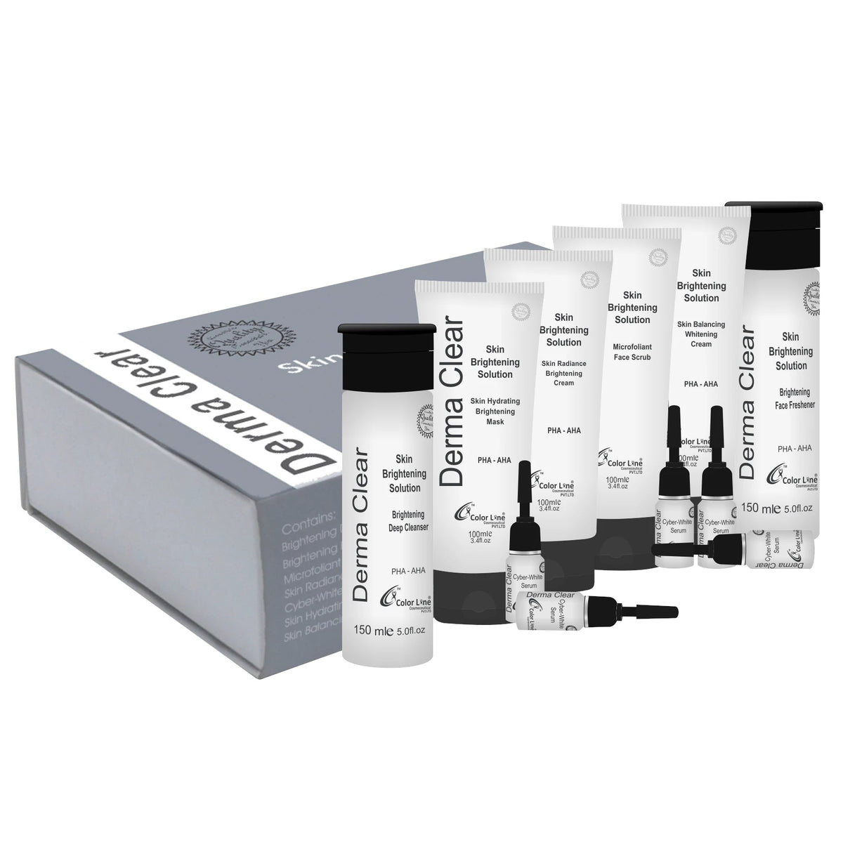 Derma Clear Instant Whitening Facial Kit Box Pack (L)
