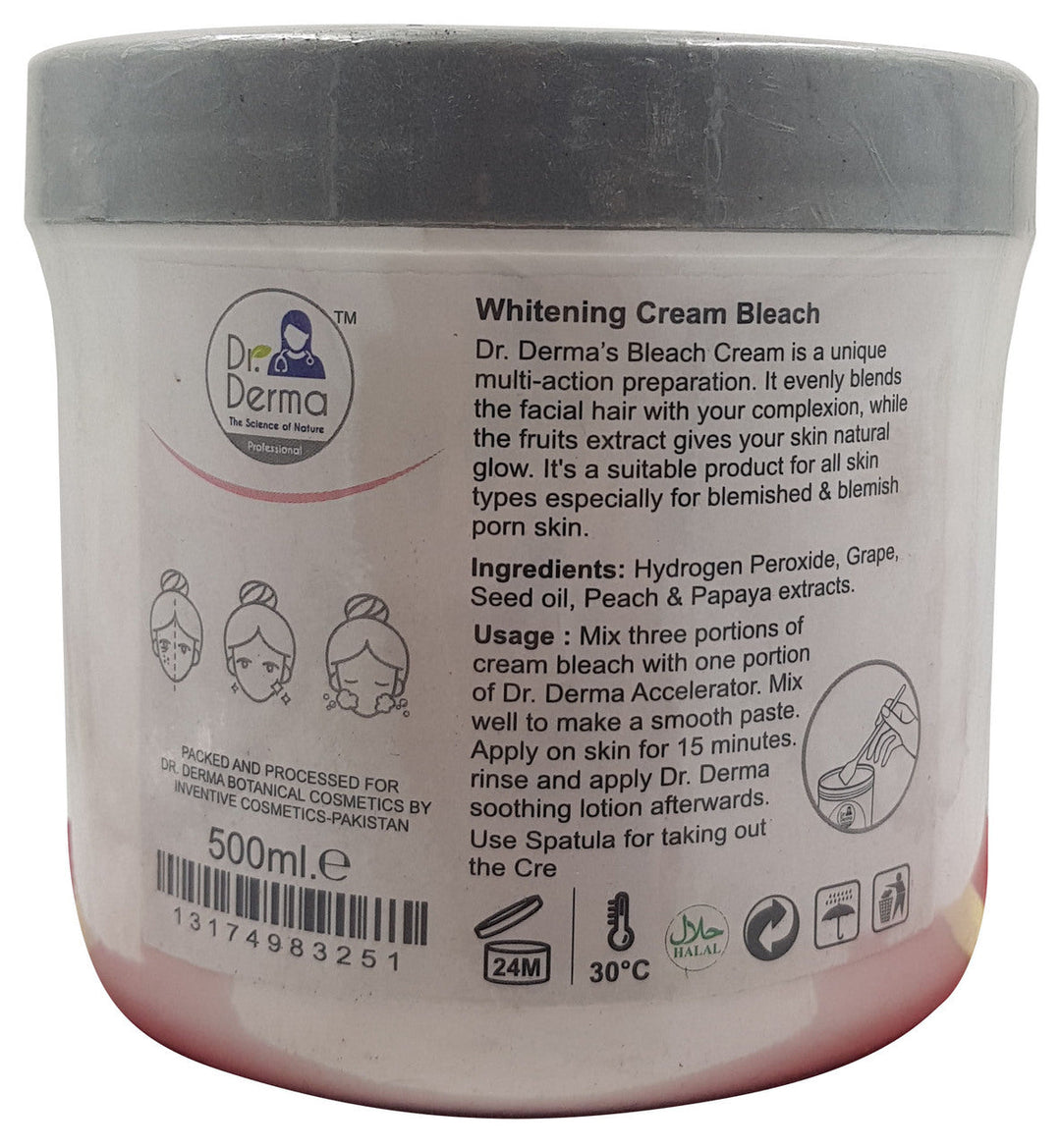 Dr. Derma Whitening Cream Bleach 500 ML