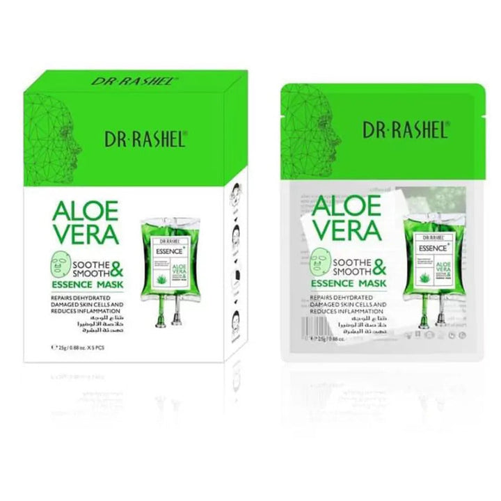 Dr. Rashel Aloe Vera Soothe & Smooth Essence Mask 25 G x 5 Pack