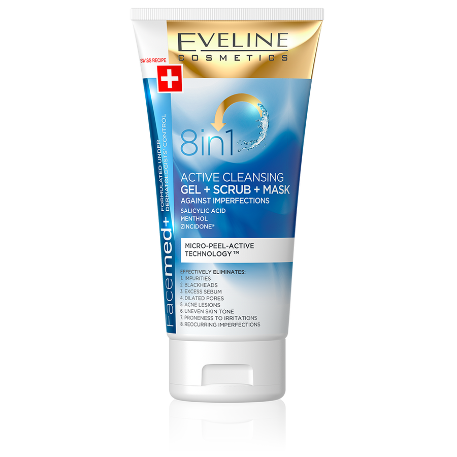 Eveline Facemed Cleansing Gel + Scrub + Mask 150 ML