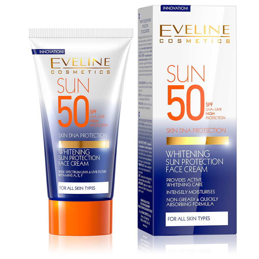 Eveline Whitening Sun Protection Face Cream SPF 50 - 50 ML