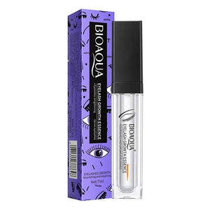 BIOAQUA Eyebrow Hair Growth Serum packaging and the serum bottle itself, with a purple and white color scheme.