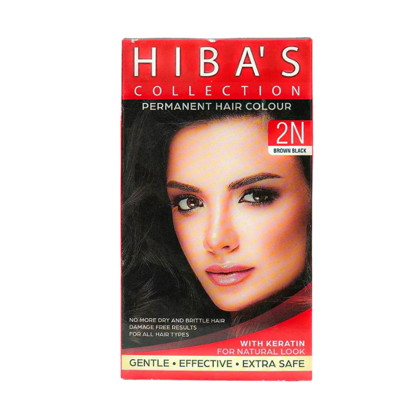 Hiba's Collection Hair Color 2N Brown Black (60-ml)