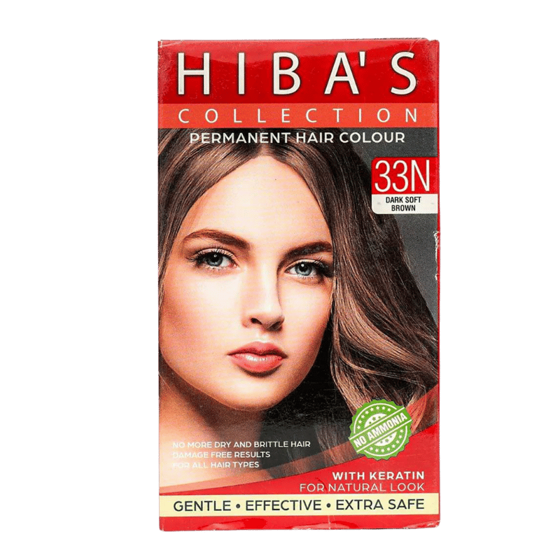 Hiba's Collection Hair Color 33N Dark Soft Brown (60-ml)