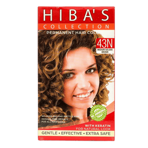 Hiba's Collection Hair Color 43N Medium Golden Brown (60-ml)