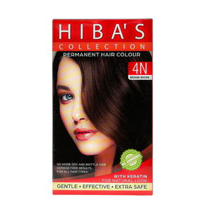 Hiba's Collection Hair Color 4N Medium Brown (60-ml)