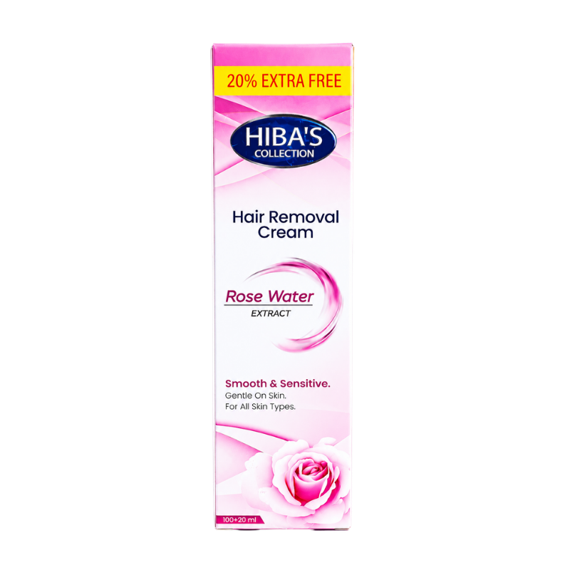 Hiba's Collection Hair Removal Cream (Rose Water Extract) 120ml