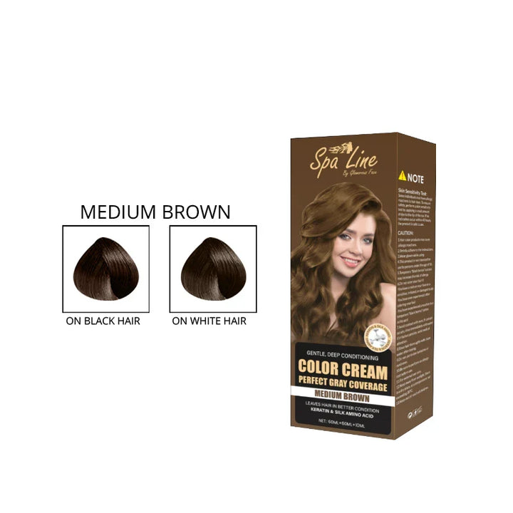 Spa Line Hair Color Cream Perfect Gray Coverage 110 ML