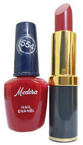 Medora Lipstick and Nail Polish Pair Pack (Multiple Shades)