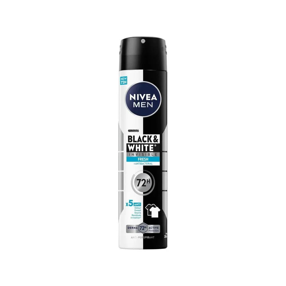 Nivea Men Invisible Black and White Fresh 72h Anti-Perspirant Deodorant 200 ML