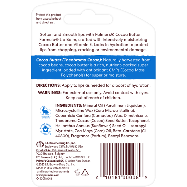 Palmer's Cocoa Butter Formula Original Ultra Moisturizing Lip Balm 4 GM