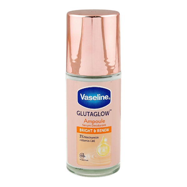 Vaseline Gluta Glow Ampoule Bright & Renew Serum Deodorant Roll On Niacinamide + Vitamin C & E 45 ML online in Pakistan Beautylooks