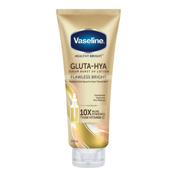 Vaseline Healthy Bright Gluta-HYA Flawless Bright Serum Burst UV Lotion 330 ML online in Pakistan Beautylooks