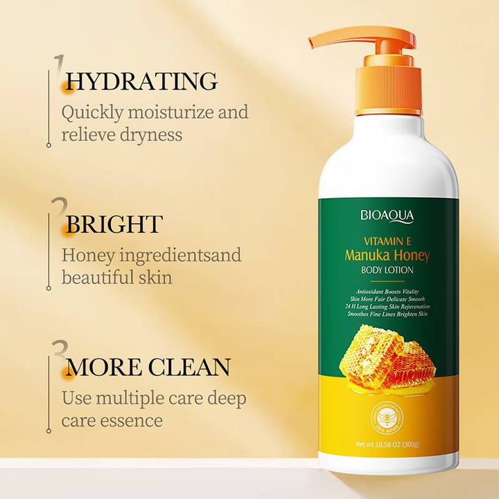 Bioaqua Vitamin E Manuka Moisturizing Honey Body Lotion 300g
