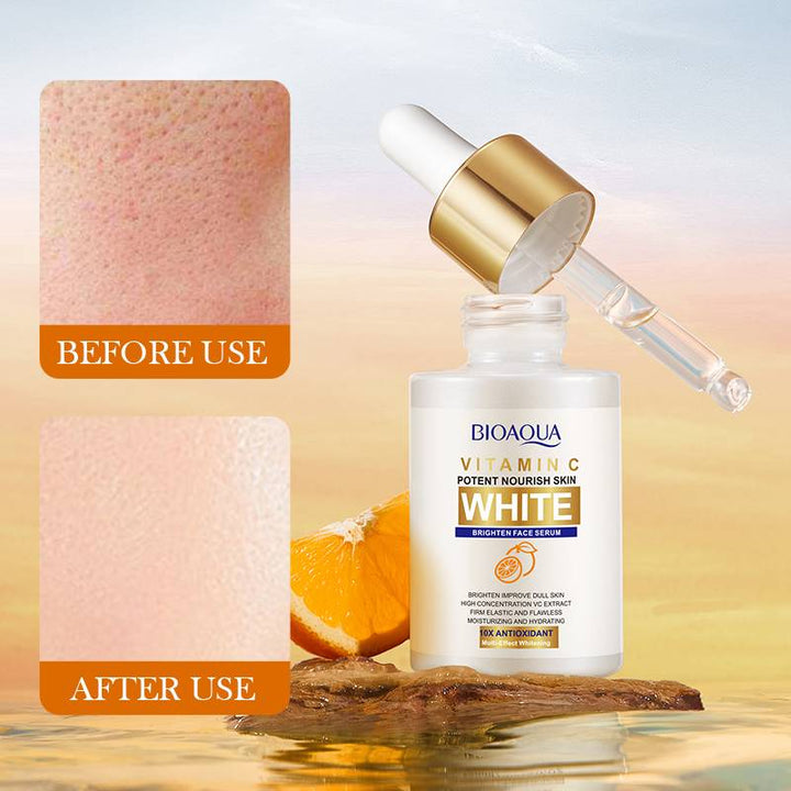 BIOAQUA Vitamin C White Brighten Face Serum - 10X Antioxidant - 30ml