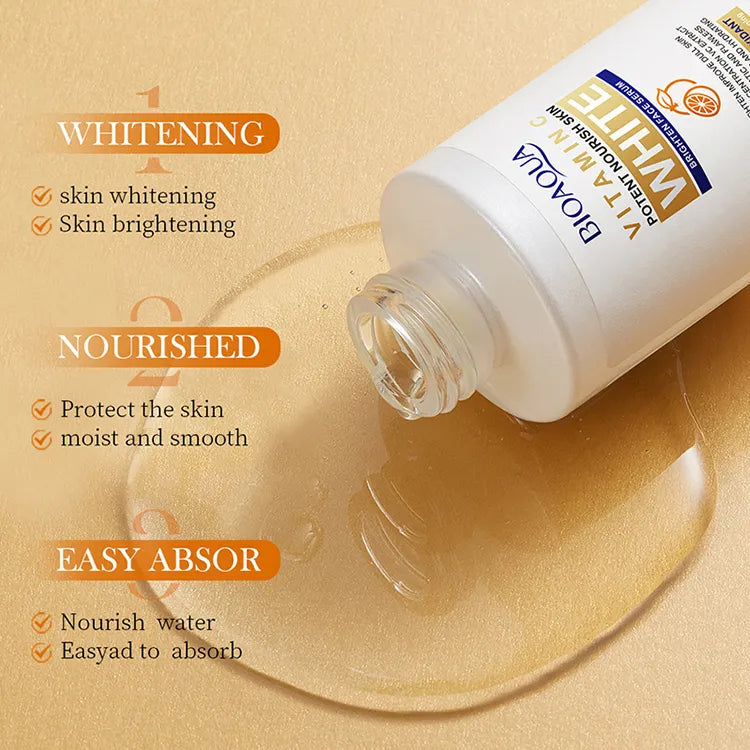 BIOAQUA Vitamin C White Brighten Face Serum - 10X Antioxidant - 30ml